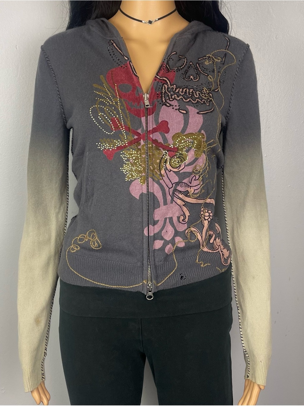 Knit Skull Hoodie